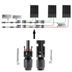 303 pairs MC4 Connector (1 to 1) sepasang M/F 1000V Solar Cell